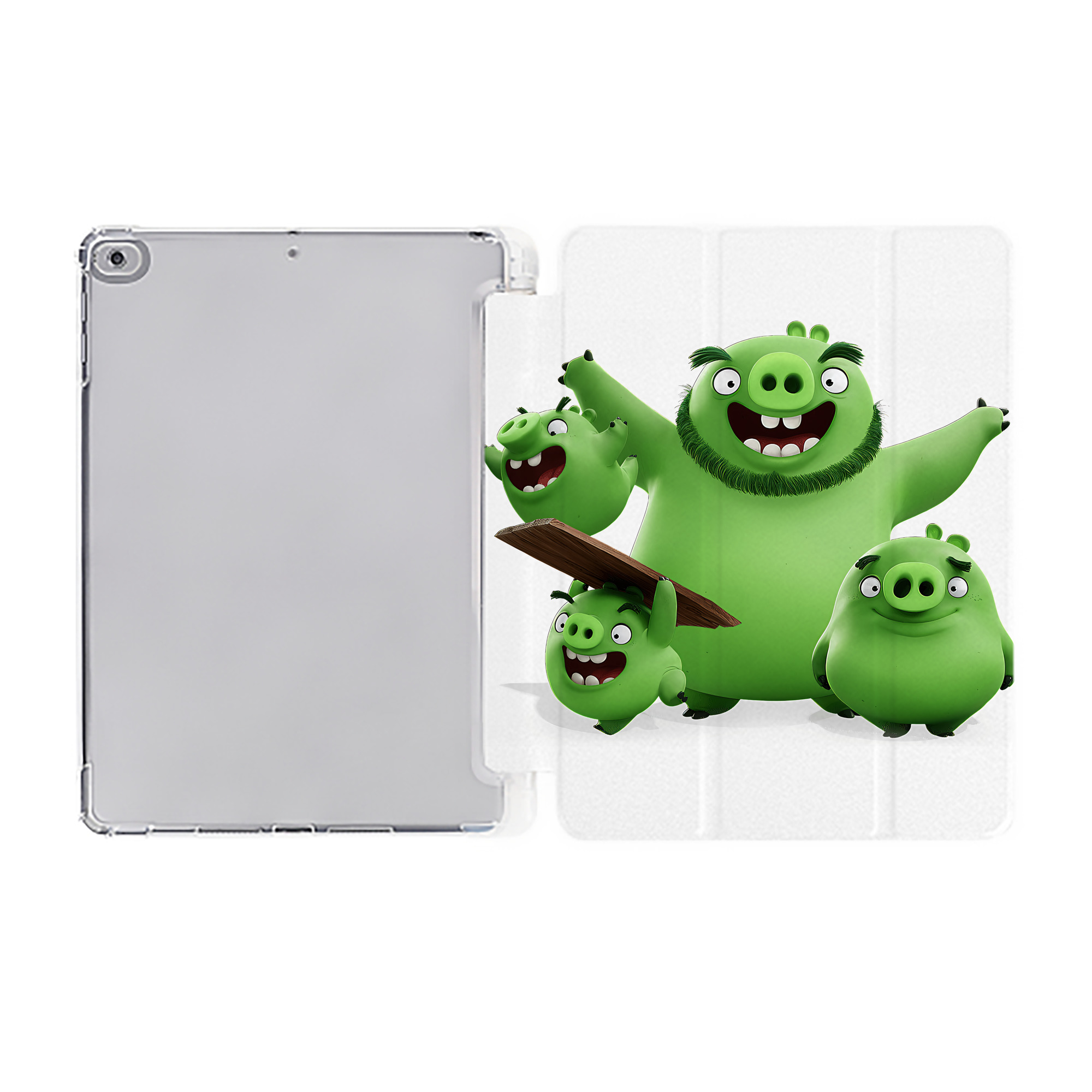 （画像用） Angry Birds アングリーバード IPad ケース ペン収納付き 三つ折りスタンド PUレザー×シリコン 対応機種9.5/10.5/10.9インチ